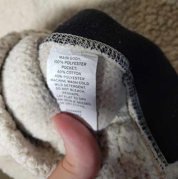 Zella 2x sherpa half zip cream sweater pocketed elastic wrist teddy jacket - Picture 6 of 6